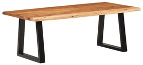 Tavolino Da Salotto 110x55x40 Cm İn Legno Massello Di Acacia /