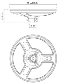 Lampione LED Solare 5000 lumen IP65 CCT e Sensore di movimento opzionale Colore Bianco Variabile CCT