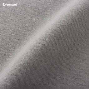 Divano letto angolare in velluto grigio chiaro (angolo sinistro) Sweet Harmony - Miuform