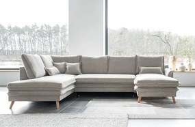 Divano letto angolare beige (angolo sinistro/"U") Charming Charlie - Miuform