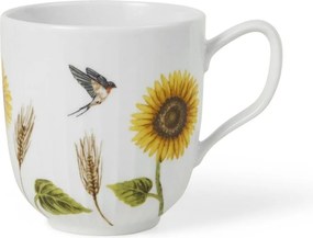 Tazza bianca in porcellana con motivo floreale 330 ml Hammershøi Summer - Kähler Design