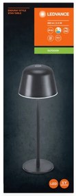 Ledvance - Lampada LED dimmerabile per esterni ricaricabile TAVOLO LED/2,5W/5V IP54 nero