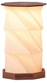 Decorazione luminosa colore naturale scuro con ricarica USB ø 12 cm Twist Hexagon – Gingko