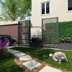 Grigliato in polipropilene grigio antracite Infinity, L 114 x H 213.6 cm