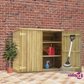 vidaXL Rimessa Attrezzi da Giardino 135x60x123cm  in Pino Impregnato