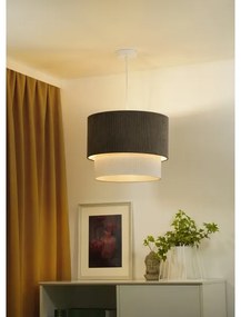 Duolla - Lampadario a sospensione con filo CORDUROY 1xE27/15W/230V diametro 40 cm marrone/color crema