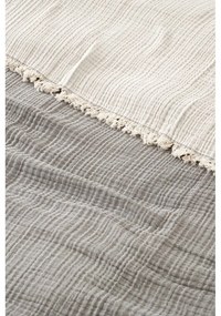 Copriletto in mussola grigia per letto matrimoniale 230x250 cm - Mijolnir