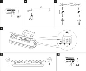 Corpo illuminante tecnico lineare LED/18W/230V 4200K 60 cm IP65