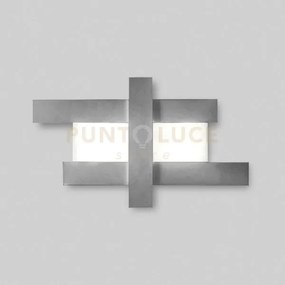 Doha p/g - applique colore acciaio in alluminio e metacrilato a led...