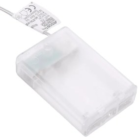 Aigostar - Catena luminosa LED per Natale 50xLED/3xAA 5m bianco caldo argento