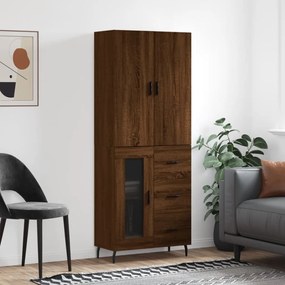 Credenza Rovere Marrone 69,5x34x180 Cm İn Legno Multistrato /