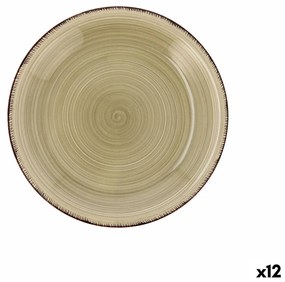 Piatto da Dolce Quid Natura Vita Ceramica Verde (19 cm) (12 Unità)