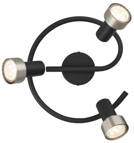 Globo 57917-3N - Faretto  MASON 3xGU10/25W/230V nero/argento