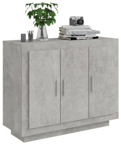Credenza grigio cemento 92x35x75 cm in legno multistrato