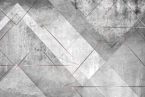 Carta da parati – Prospettiva triangolare grigia