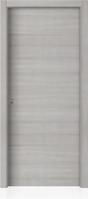 Porta interna scorrevole Gravel in MDF colore frassino, L 80 x H 210 cm, apertura reversibile