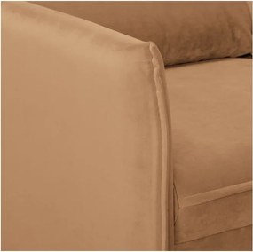 Divano marrone con rivestimento in velluto 138 cm Juli – Ropez