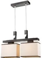 Lampada a Sospensione Amelia, Nero, Legno, 68x50x15 cm, EPIKASA