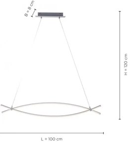 JUST LIGHT. 15382-55 - Lampadario LED a sospensione con filo MAJA 2xLED/8,4W/230V cromo
