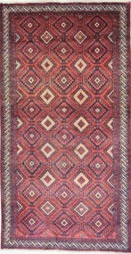 Beluch Tappeto persiano 110x210 Rosso (Iran) Annodato A Mano
