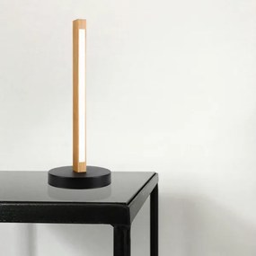 Lampada da tavolo LED VERDE LED/10W/230V 3000K rovere/nero