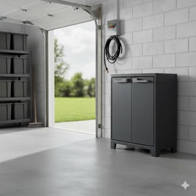 Armadio 2 ripiani 80x44x100 cm Keter Moby Basso XL Antracite...