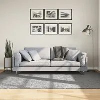 Tappeto Shaggy a Pelo Lungo Moderno Grigio 160x230 cm 375259