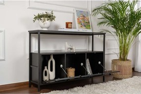 Tavolo consolle nero opaco 29,5x120 cm Solace – Kalune Design