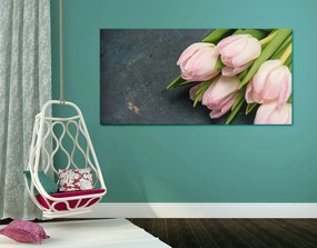 Stampa su tela – Tulipani rosa pastello