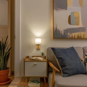 Brilagi - Applique NUBILA WOOD 1xE27/25W/230V quercia/grigio