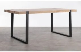 Tavolo da Pranzo Rettangolare in Legno e Metallo (180x90 cm) Etret - The Masie