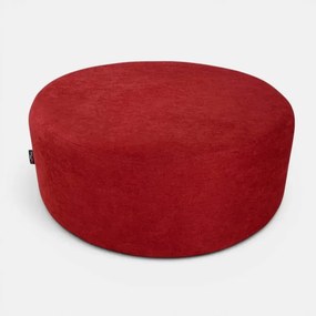 Pouf Tondo Dante L70 cm in Tessuto Antimacchia BORDEAUX