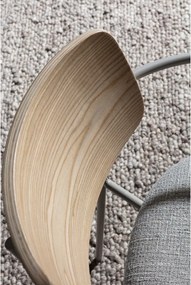 Set di sedie da pranzo grigio chiaro/di colore naturale in imbottito con braccioli Nour – MOME