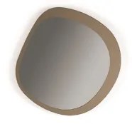 Specchio sagomato 45x46 cm FILL con cornice Bronzo e vetro Fumč