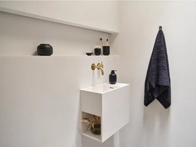 Organizer da bagno nero in gres per dischetti di cotone Sensu – Zone