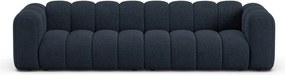 Divano blu scuro con rivestimento in ciniglia 290 cm Lupine – Micadoni