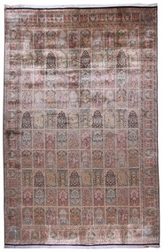Kashmir Tappeto orientale 360x550 Blu (Indian) Annodato A Mano