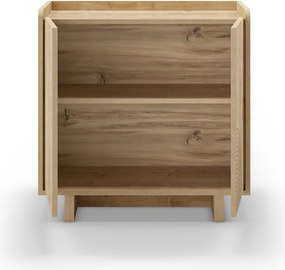 Armadietto di colore naturale con effetto rovere 80x80x40 cm Daira – Marckeric