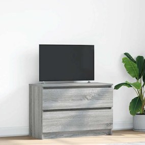 Mobile Porta Tv Grigio Sonoma 80x35x54 Cm İn Legno Multistrato /