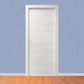 Porta interna a battente Tech in legno laminato colore olmo bianco, L 80 x H 210 cm, apertura reversibile