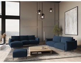 Divano angolare blu (con penisola a sinistra) Malie – Makamii