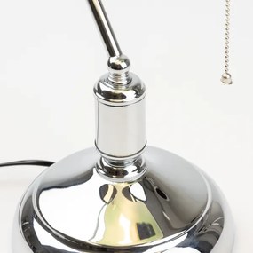 Brilagi - Lampada da tavolo BANK OFFICE 1xE27/60W/230V cromo lucido/verde