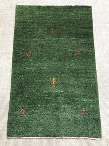 Gabbeh Tappeto persiano 80x120 Verde (Iran) Annodato A Mano