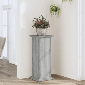 Supporto Per Piante Grigio Sonoma 33x33x80 Cm Legno Multistrato /