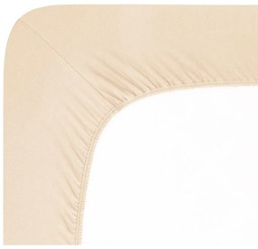 Lenzuolo elasticizzato in jersey beige 90x200 cm Boxspring - Andrea Simone