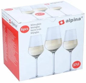 Set di bicchieri da vino Alpina Trasparente 370 ml (6 Unità)