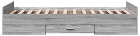 Giroletto cassetti grigio sonoma 100x200 cm legno multistrato