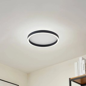 Lucande Plafoniera a LED Rotundo, Ø 40 cm, nero, dimmerabile