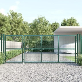 Cancello Da Giardino İn Rete Verde 350x175 Cm Acciaio Zincato /