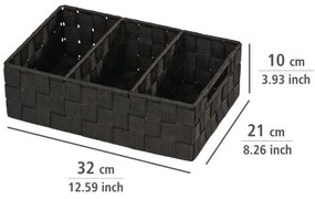 WENKO 20978100 - Organizer ADRIA 32x21 cm nero